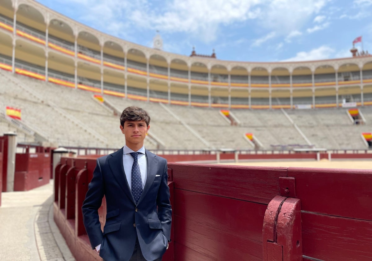 Aarón Palacio en Las Ventas durante la entrevista