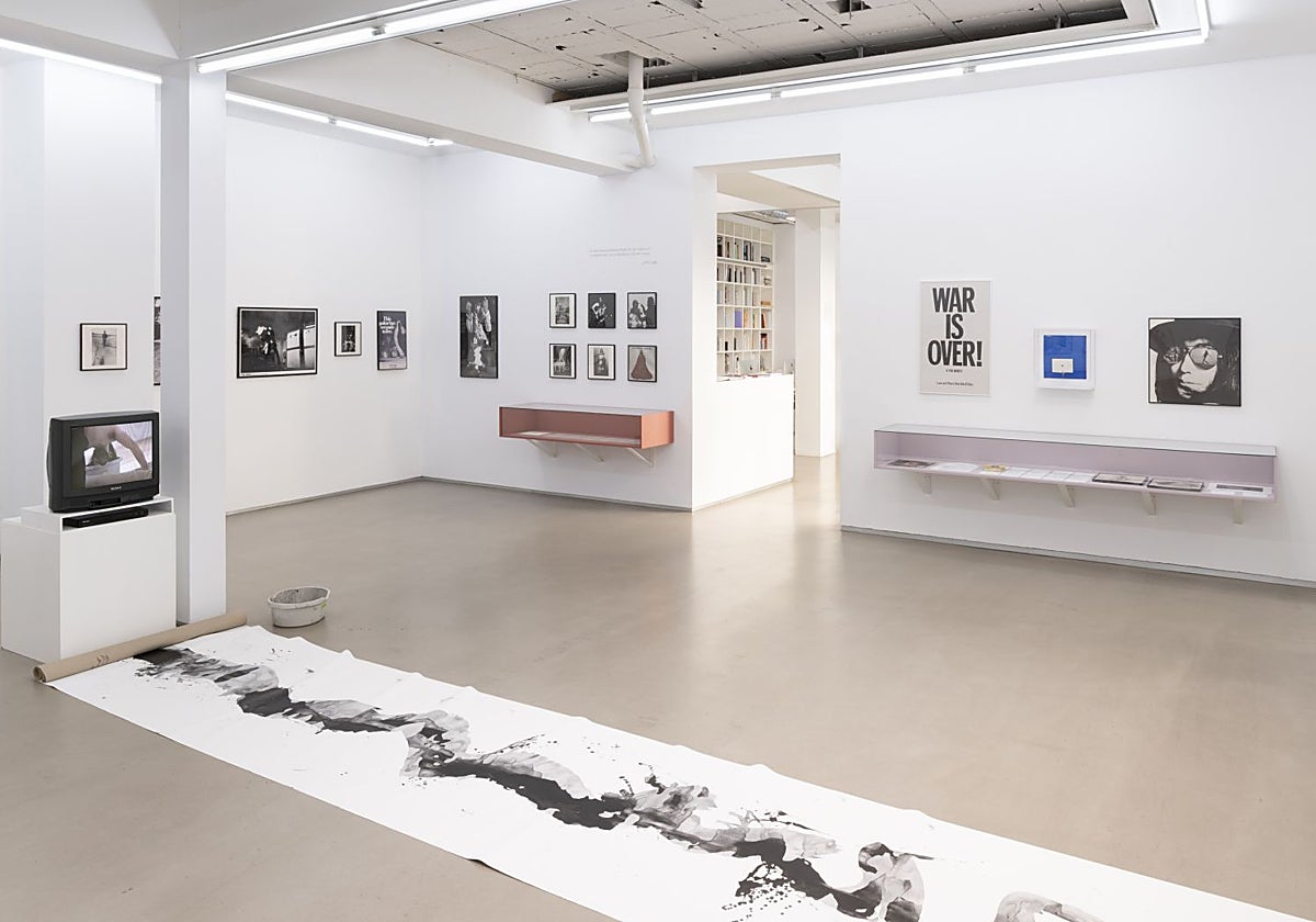 Detalle del montaje de la muestra en Parra & Romero