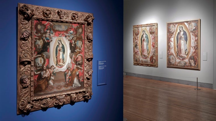 Tres obras cuelgan en una de las salas de la muestra
