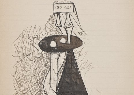 Imagen secundaria 1 - De arriba abajo, fotograma de 'By Pass' (1997), de Lotty Rosenfeld; 'Autorretrato' de Dora Maar; y 'Desierto de Atacama. Chie' (1981), de la autora sudamericana