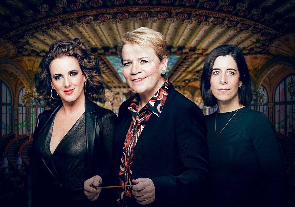 Olivia Pérez-Collellmir, Marin Alsop y Anna Gual