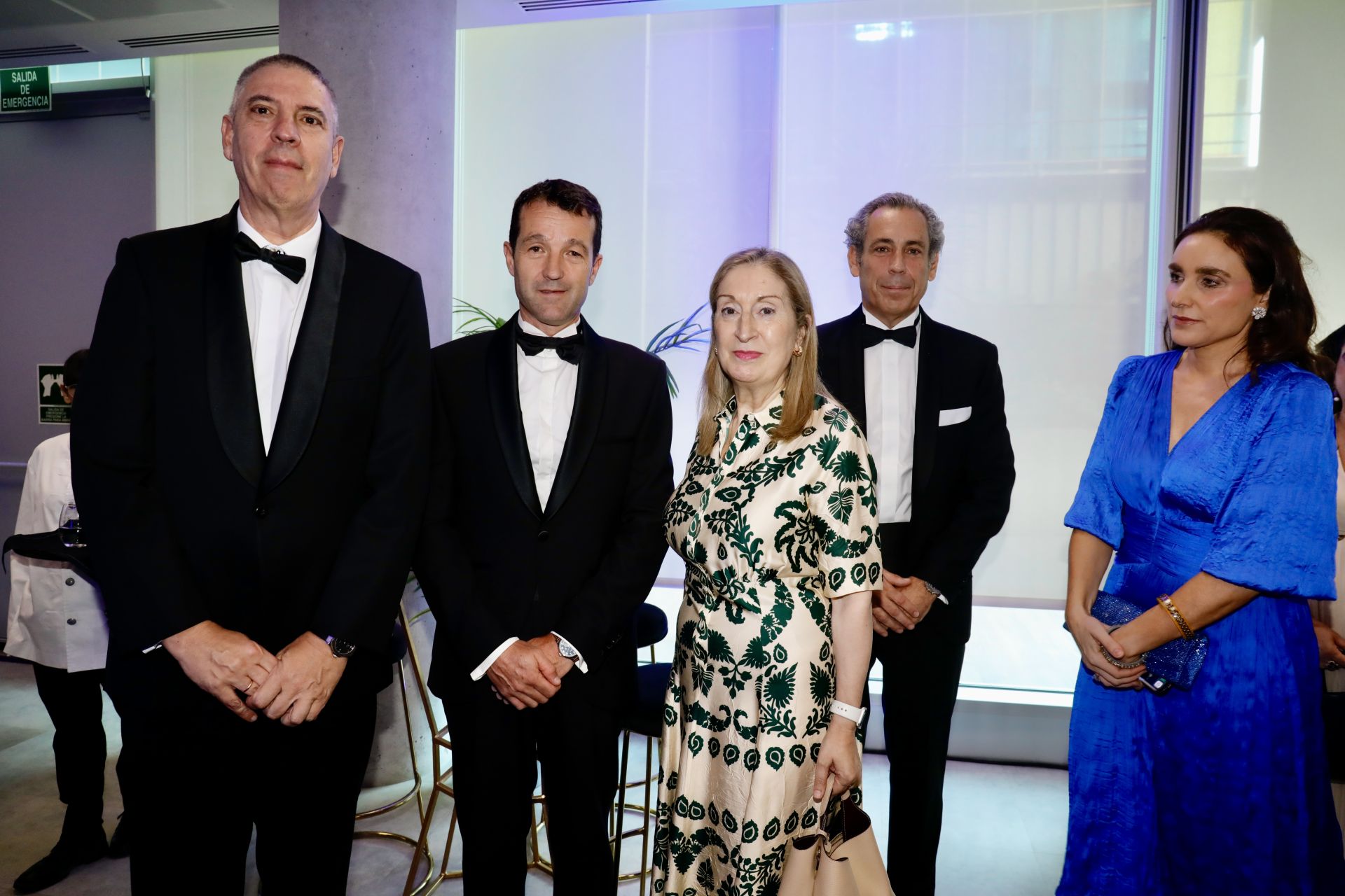 José Vicente de los Mozos, consejero delegado de Indra, junto a Ángel Escribano, presidente de Indra, Ana Pastor, actualmente presidenta de la Agrupación Mutual Aseguradora; Manuel Mirat, CEO de Vocento, y Paloma Segrelles