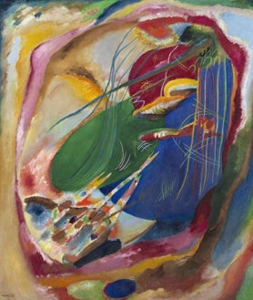 Imagen secundaria 2 - De arriba abajo, la hija del barón durante esta entrevista; 'Sensor planetario', instalación de Susanne Winterling; y 'Pintura con tres manchas', de Kandinsky