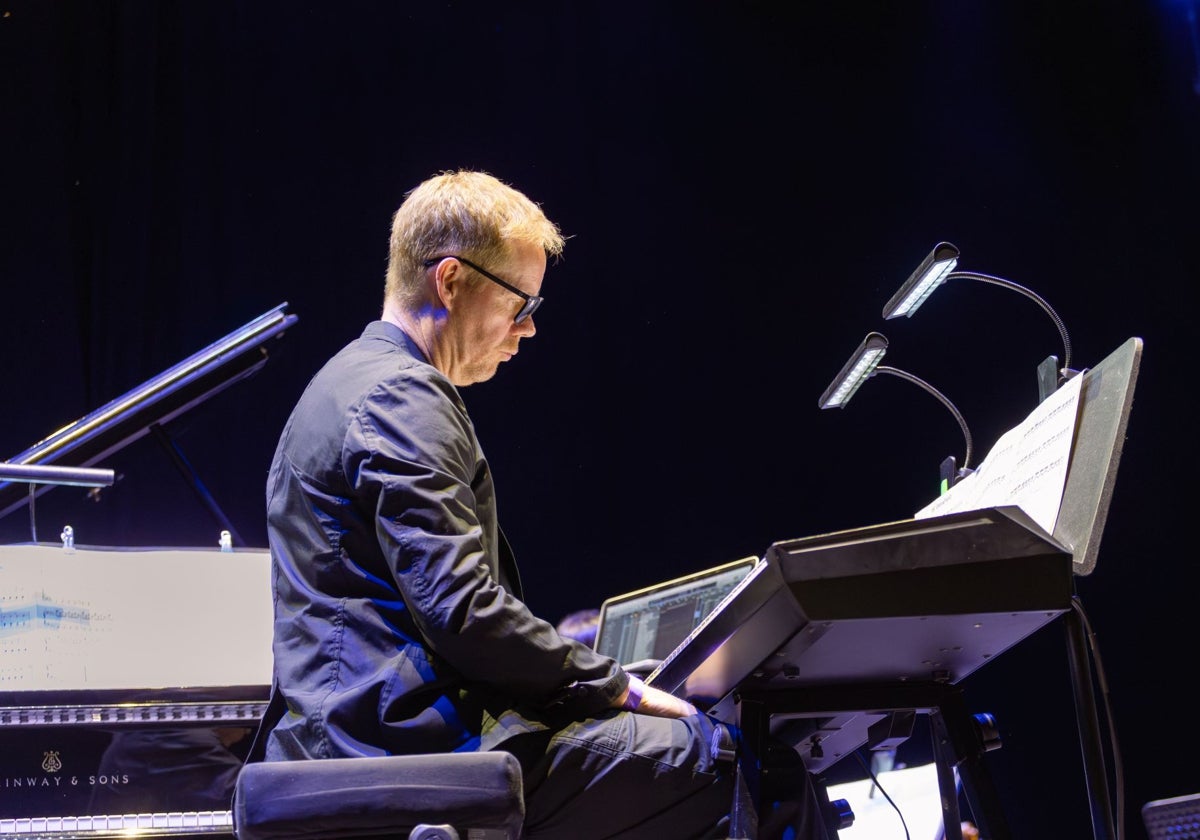 Max Richter, durante su actuación en las Noches del Botánico