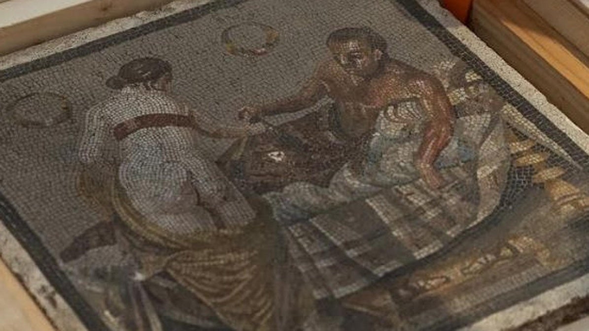 El mosaico erótico romano que ha regresado a Pompeya
