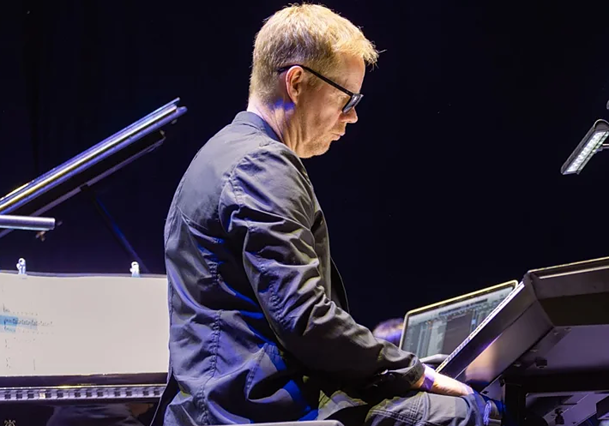 Max Richter, durante su actuación en las Noches del Botánico