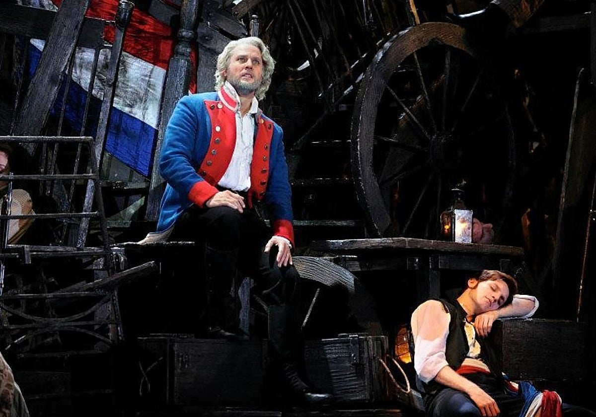 Gerónimo Rauch y Guido Balzaretti, en la producción madrileña de 2010 de 'Los miserables'