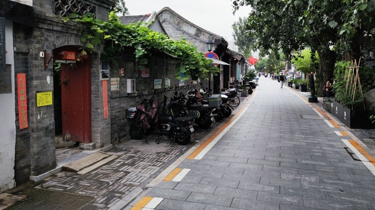 Una zona acondicionada del Hutong Lanman de Pekín