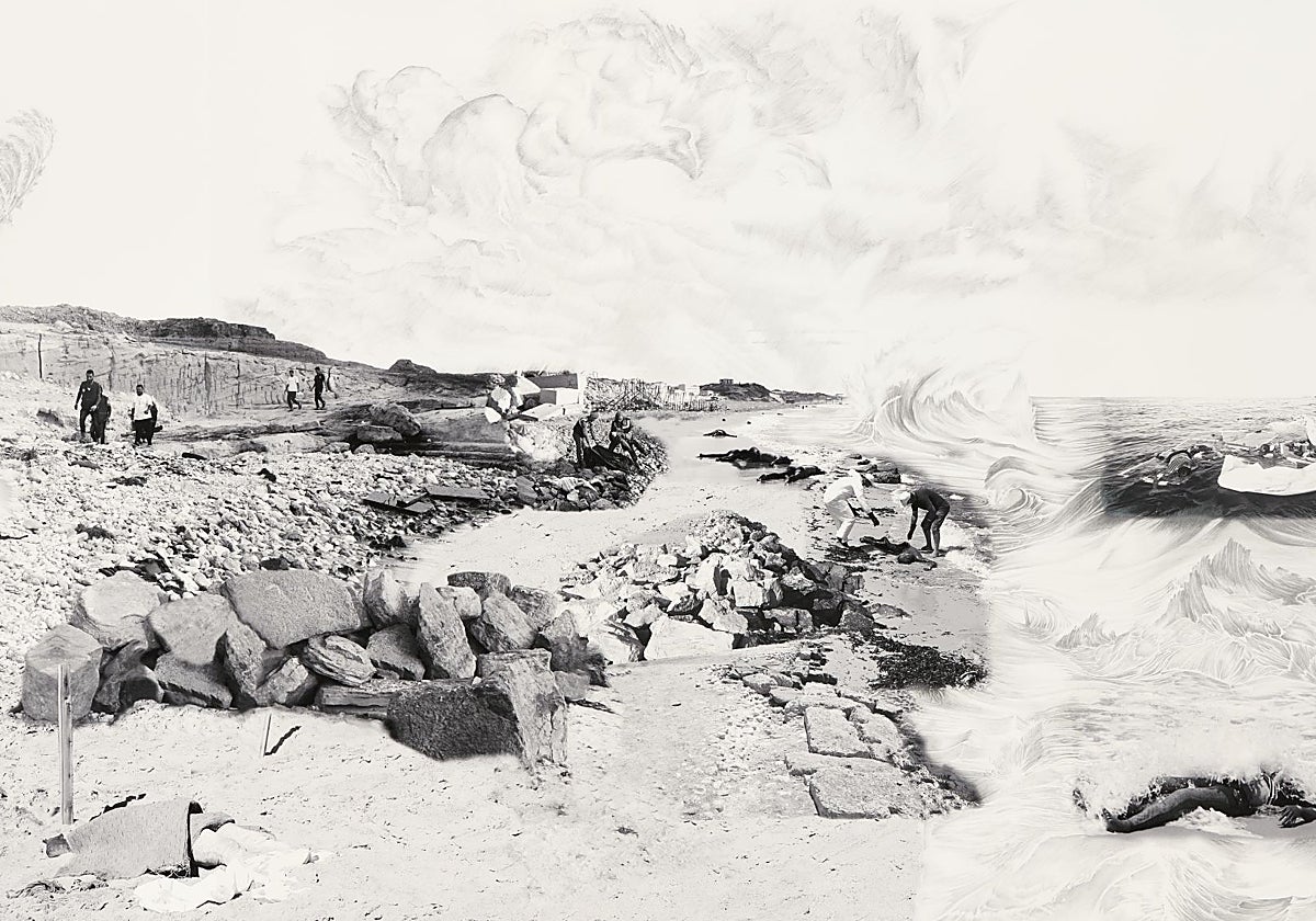 Uno de los dibujos de 'En los márgenes', de Sara Quintero