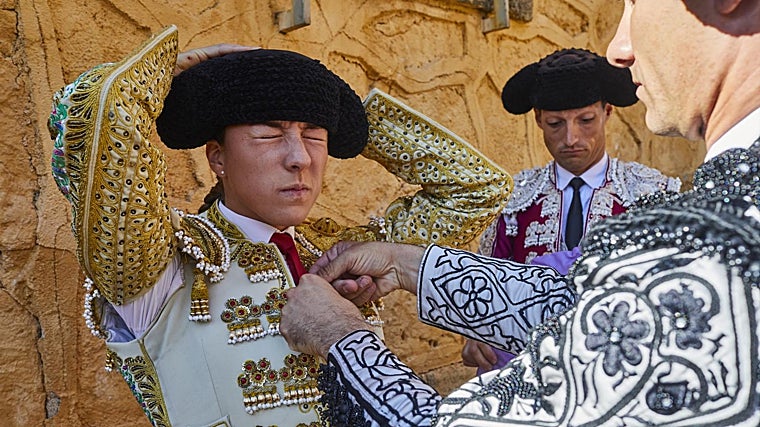 Raquel Martín antes de torear en «su plaza», La Glorieta