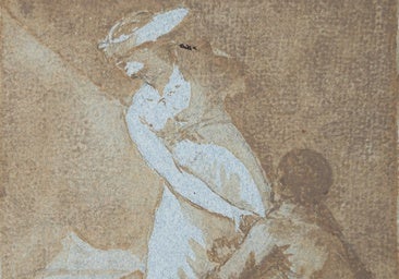 Ve la luz un dibujo inédito de Goya, que saldrá a subasta en Madrid