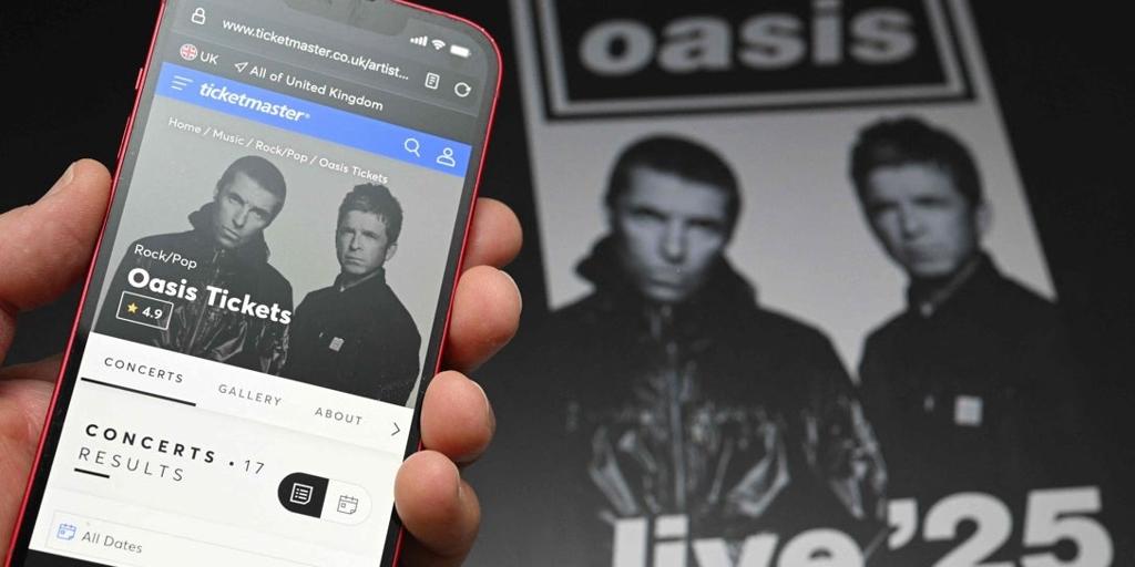 Ticketmaster acepta informar de manera más clara sobre los precios de las entradas tras la polémica con los conciertos de Oasis