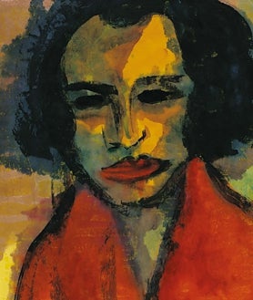 Imagen secundaria 2 - En las imágenes, de arriba abajo, fotograma de la película 'El Gólem'; 'El orador', cuadro de Arthur Segal; y 'Cabeza de chica', de Emil Nolde