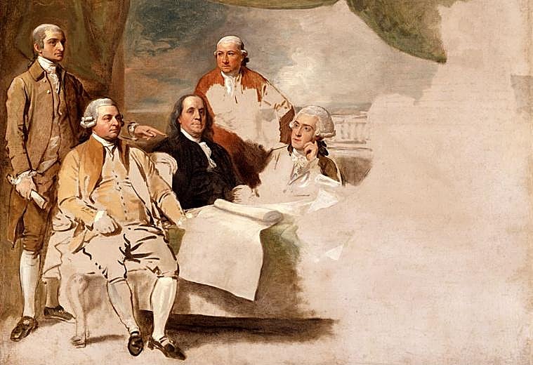 Retrato inacabado de los comisionados americanos de las negociaciones de paz