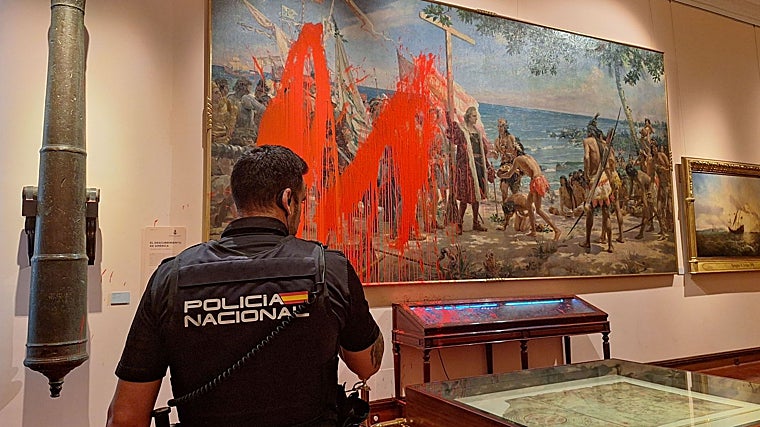 El cuadro, antes de la limpiezaE