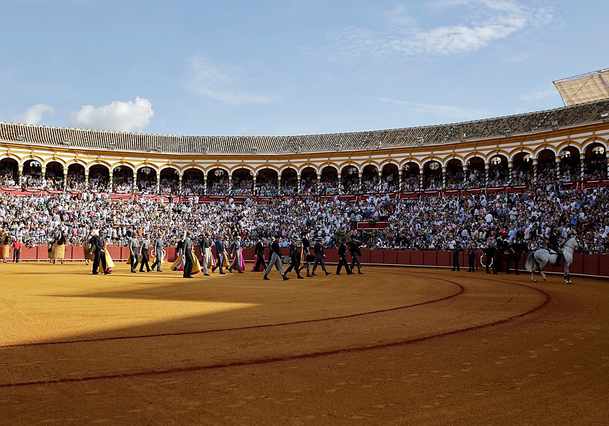 Festival taurino celebrado en la Maestranza de Sevilla en el año 2023