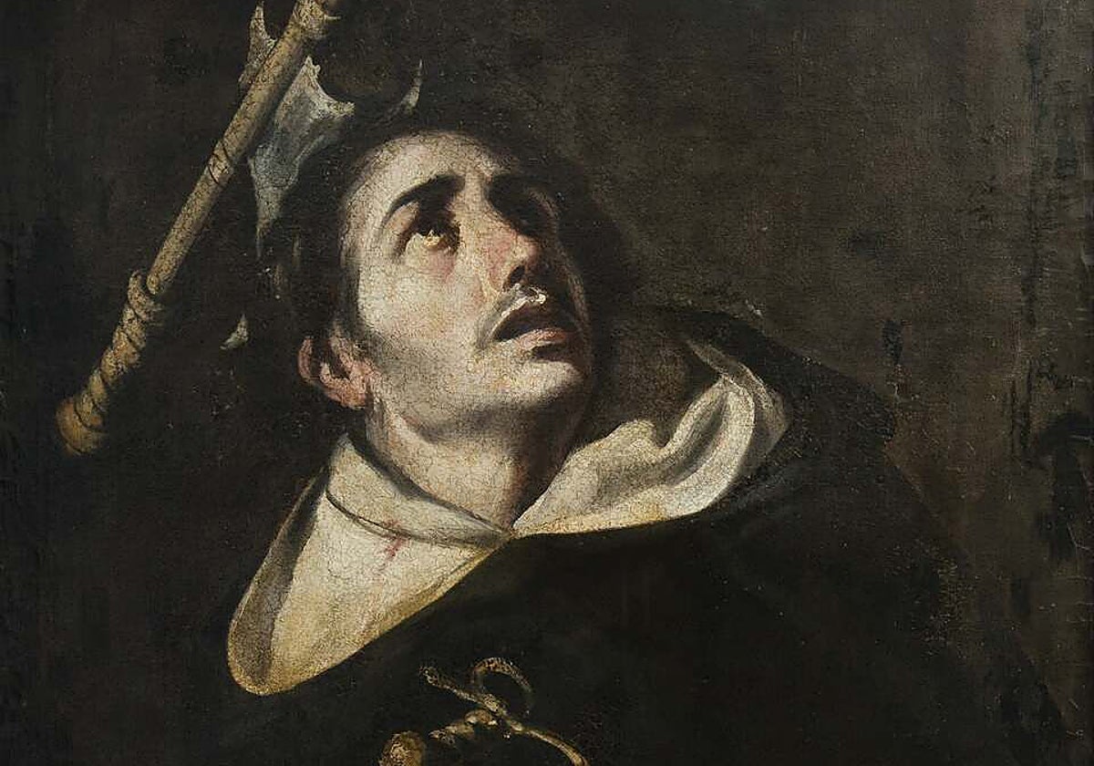 Detalle del 'San Pedro Mártir' de Antonio del Castillo