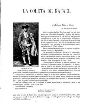 Imagen secundaria 2 - Lagartijo, hacia 1870 y con su hermana y su sobrina en el patio de su casa cordobesa en 1892. Artículo de Mariano de Cavia sobre 'La coleta de Rafael'