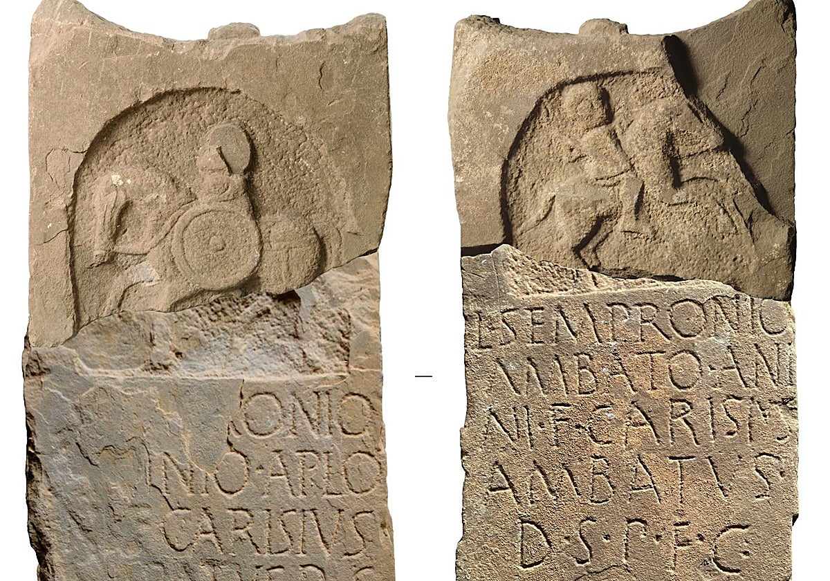 Estela inédita redescubierta en el pueblo soriano de Borobia