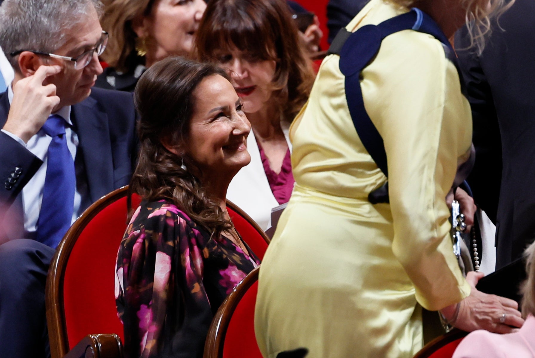 Paloma Rocasolano, la reina de la Reina Letizia, en el Teatro Campoamor de Oviedo.