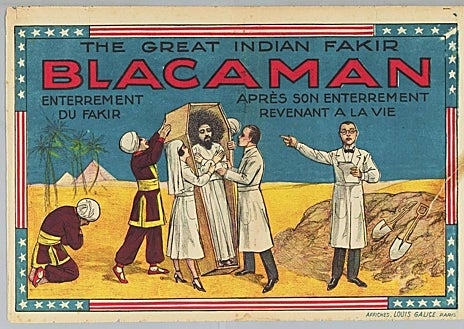 Imagen secundaria 1 - Diseño de un ataúd con apertura desde el interior para no ser enterrado vivo. Espectáculo de un faquir que se enterraba vivo y cartel de la película 'La obsesión', de Roger Corman