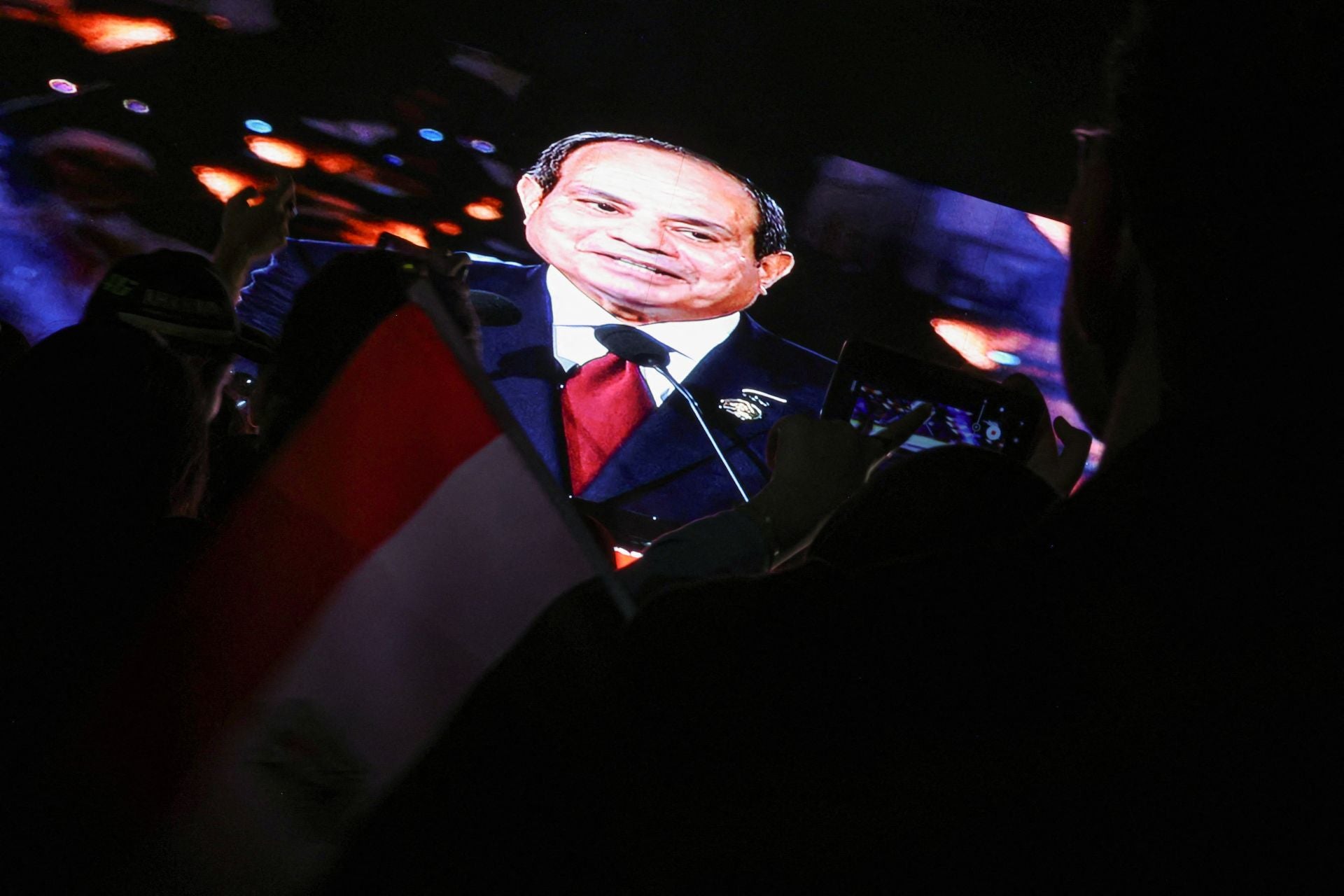 El presidente de Egipto Abdel Fattah el-Sissi interviene durante el acto de inauguración del Gran Museo Egipcio