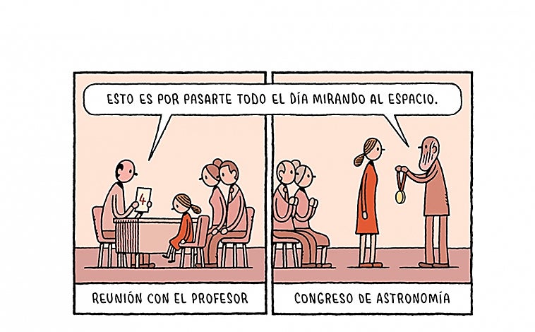 Imagen principal - Otra de las viñetas de 'Física para gatos'