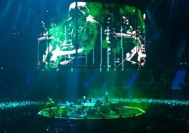 En el concierto de Radiohead de este martes no han dejado pasar fotógrafos de agencias.