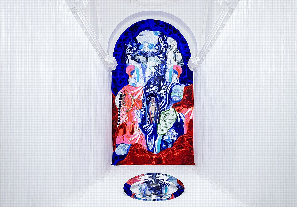 Detalle del montaje de la propuesta de Huanca en el CAAC