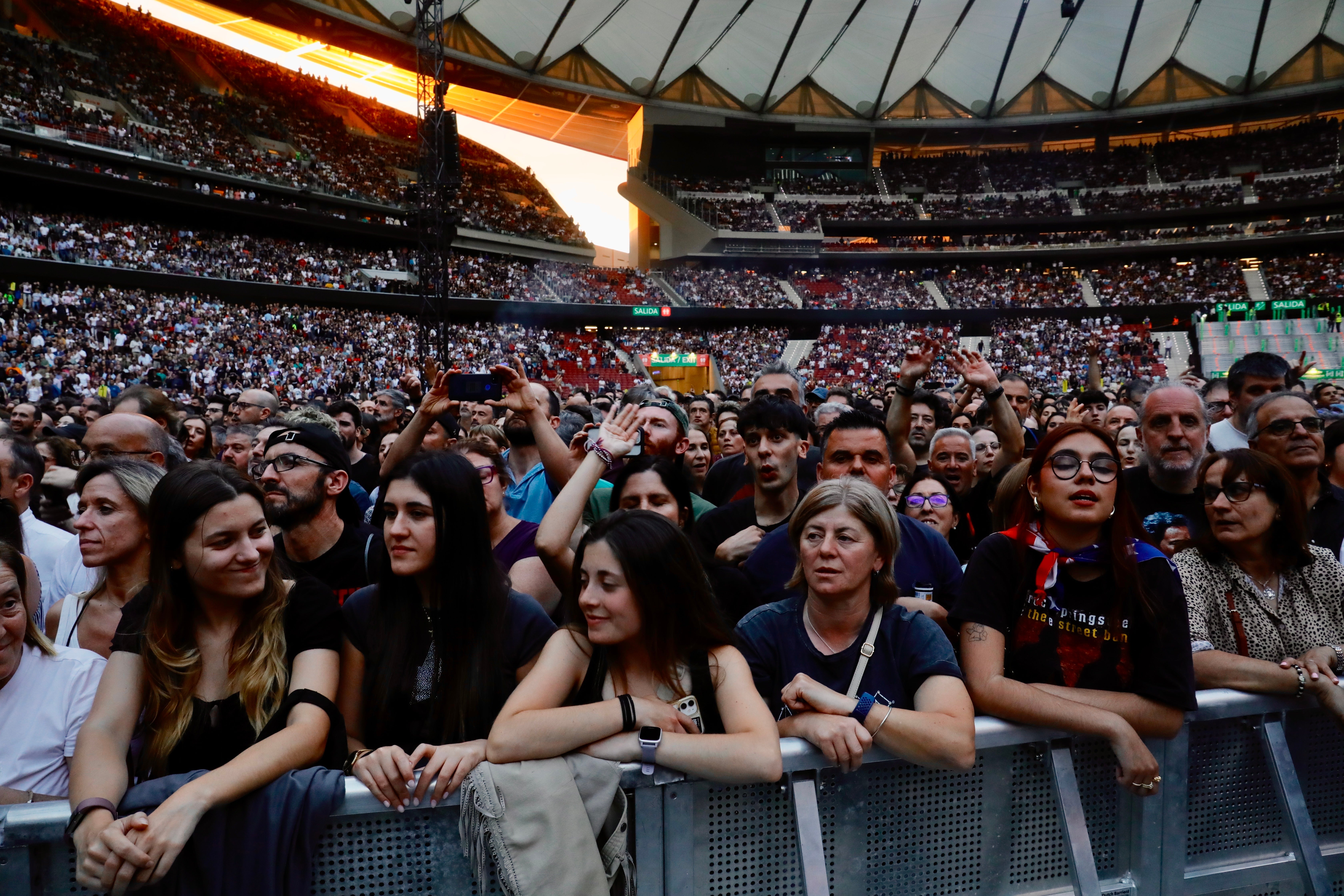 Vista del público en el concierto de Bruce Springsteen del miércoles en Madrid