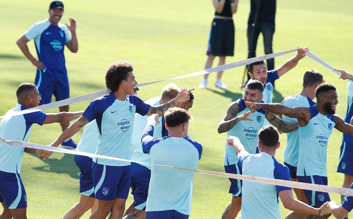 Witsel, este domingo, en su primera sesión de trabajo con el Atlético de Madrid