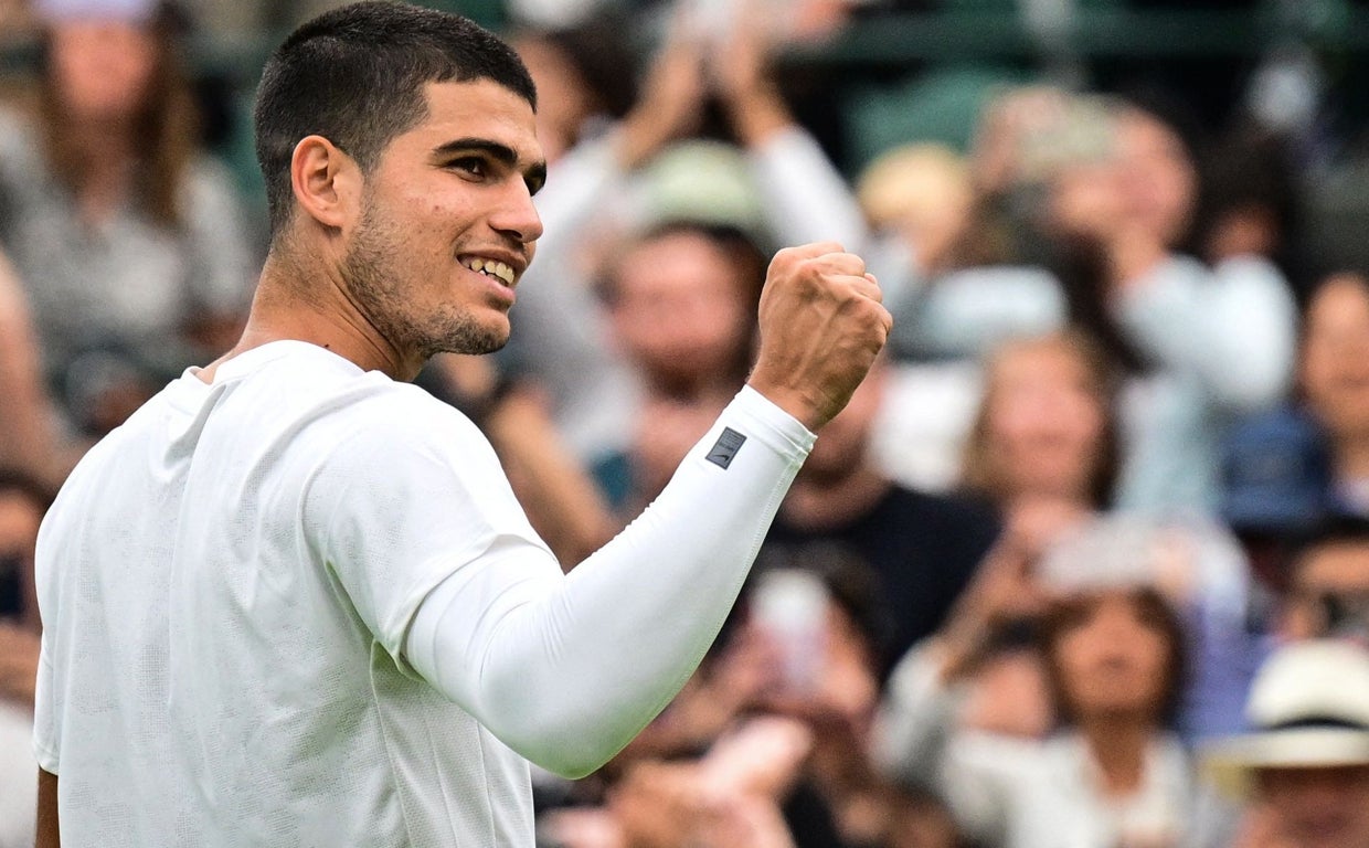 Carlos Alcaraz, durante el torneo de Wimbledon