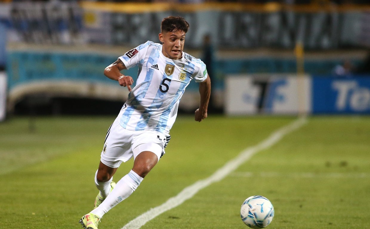 Molina, durante un partido con la selección argentina