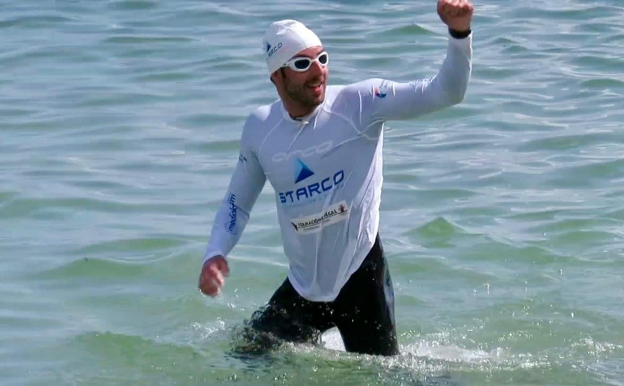 Álvaro Trigo tras terminar uno de sus retos deportivos