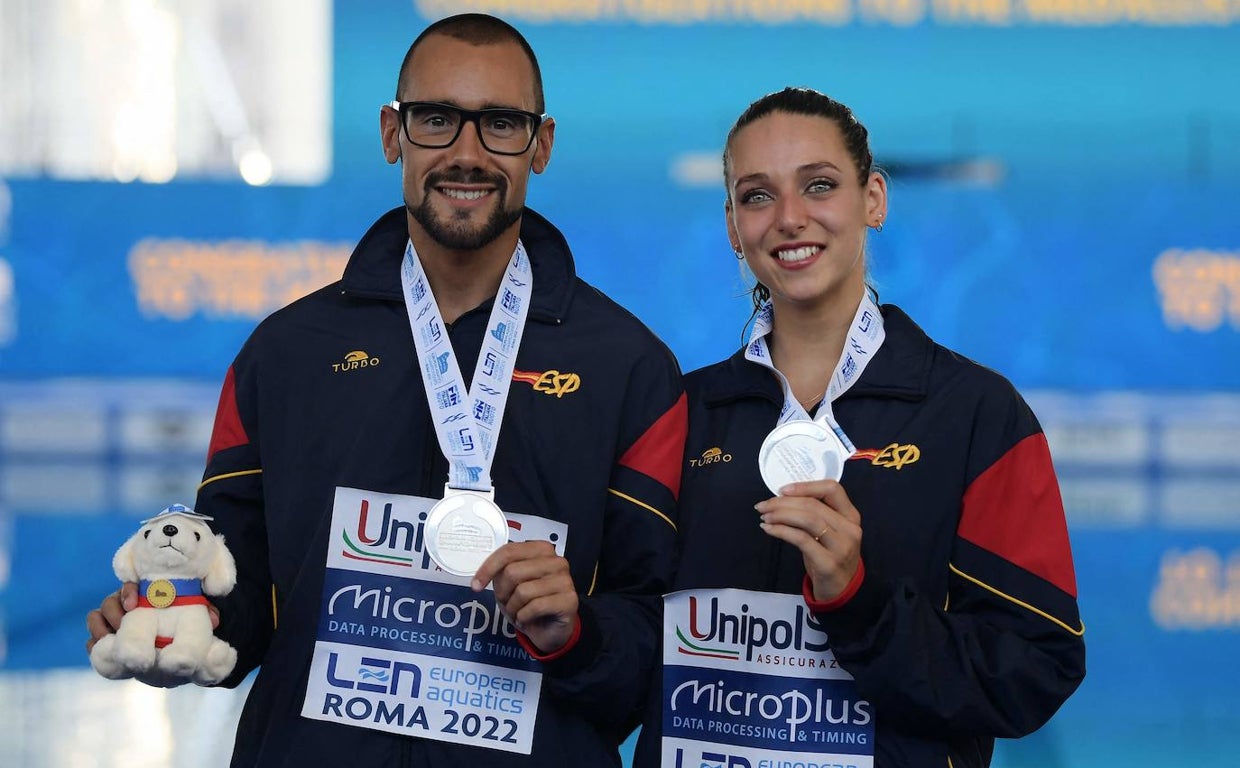Pau Ribes y Emma García, con la plata del dúo mixto en rutina libre