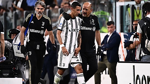 Di María se retira lesionado de un partido de la Juventus