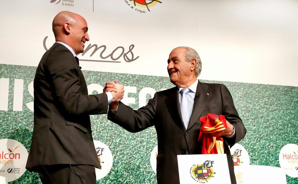 Luis Rubiales y Juan José Hidalgo