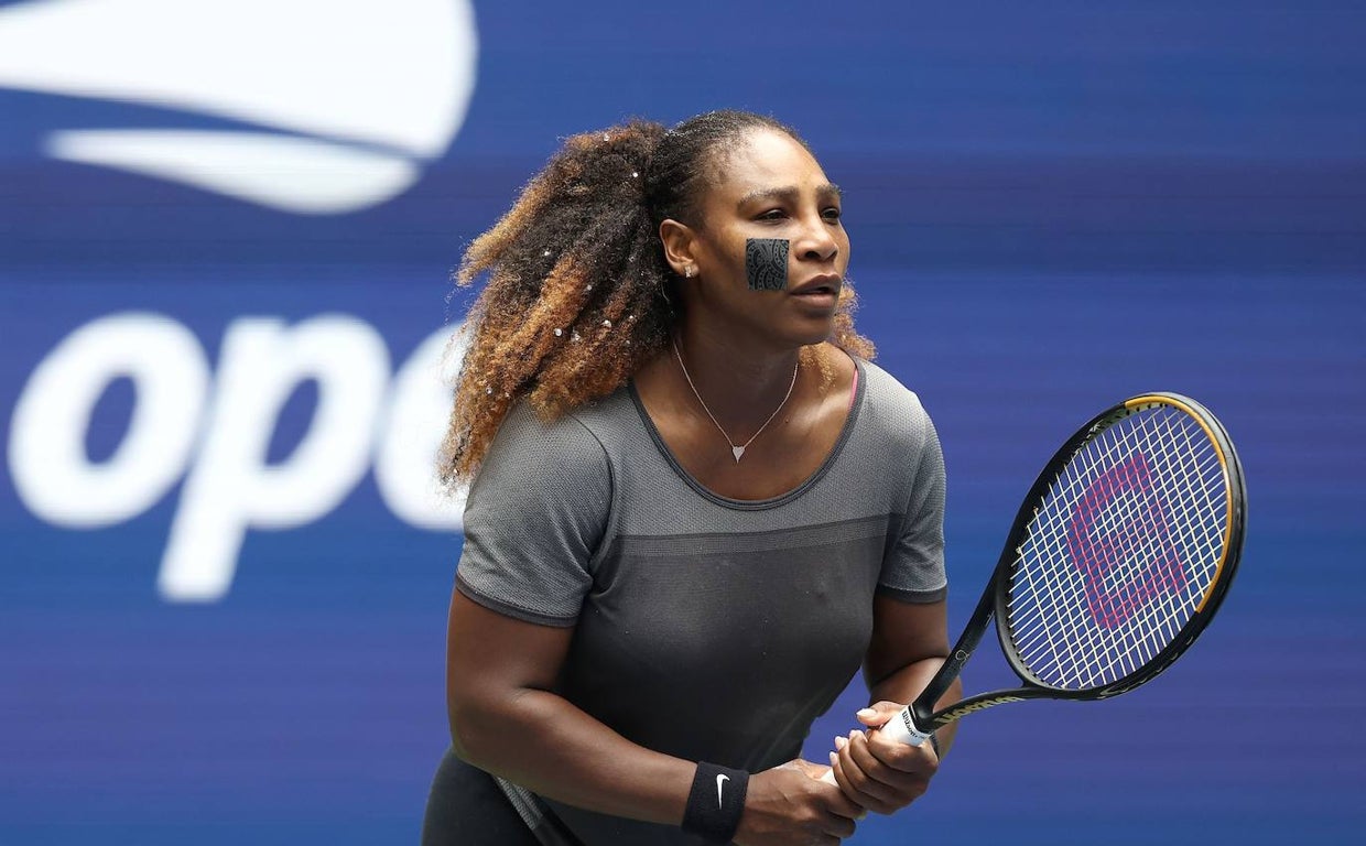 Serena Williams, durante un entrenamiento en este US Open