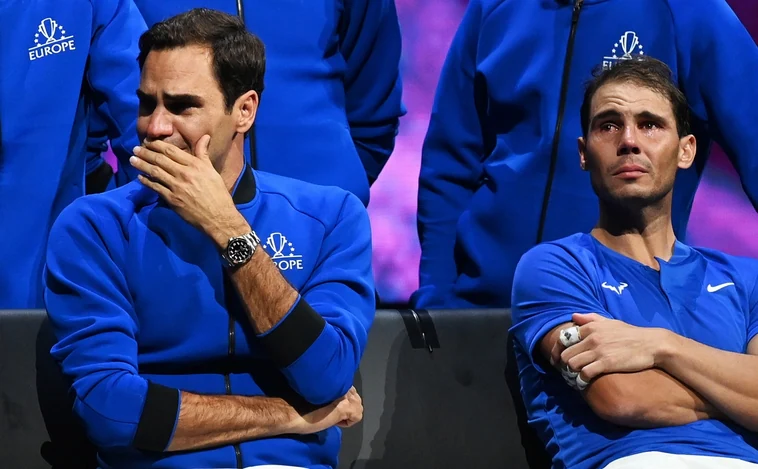 Las lágrimas de Nadal en el adiós de Federer: «Se va una parte importante de mi vida»