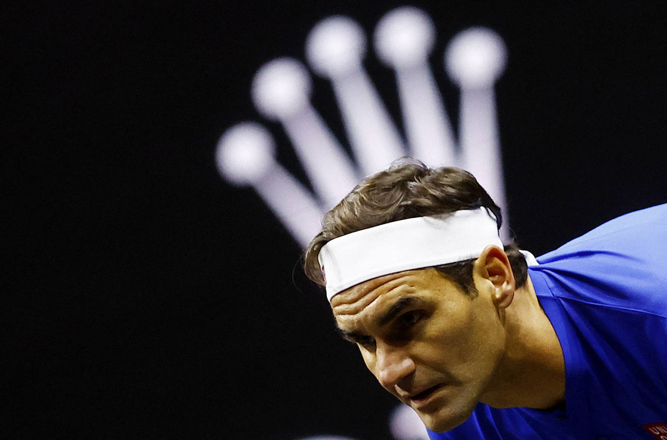 El jugador suizo, concentrado durante el partido