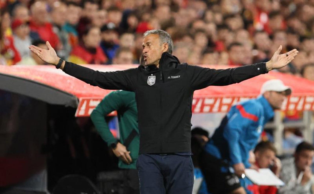 Luis Enrique, durante el partido ante Suiza