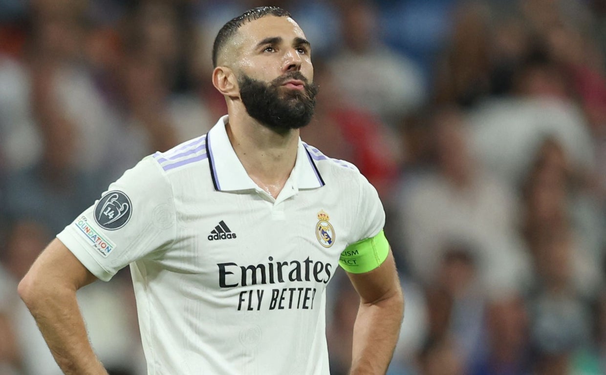 Benzema, ante el Shakhtar en Champions