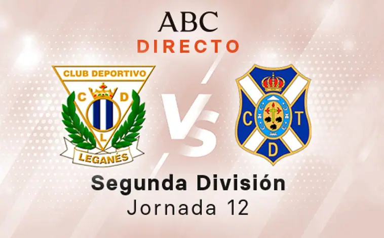 Leganés - Tenerife en directo hoy: partido de la Liga SmartBank, jornada 12