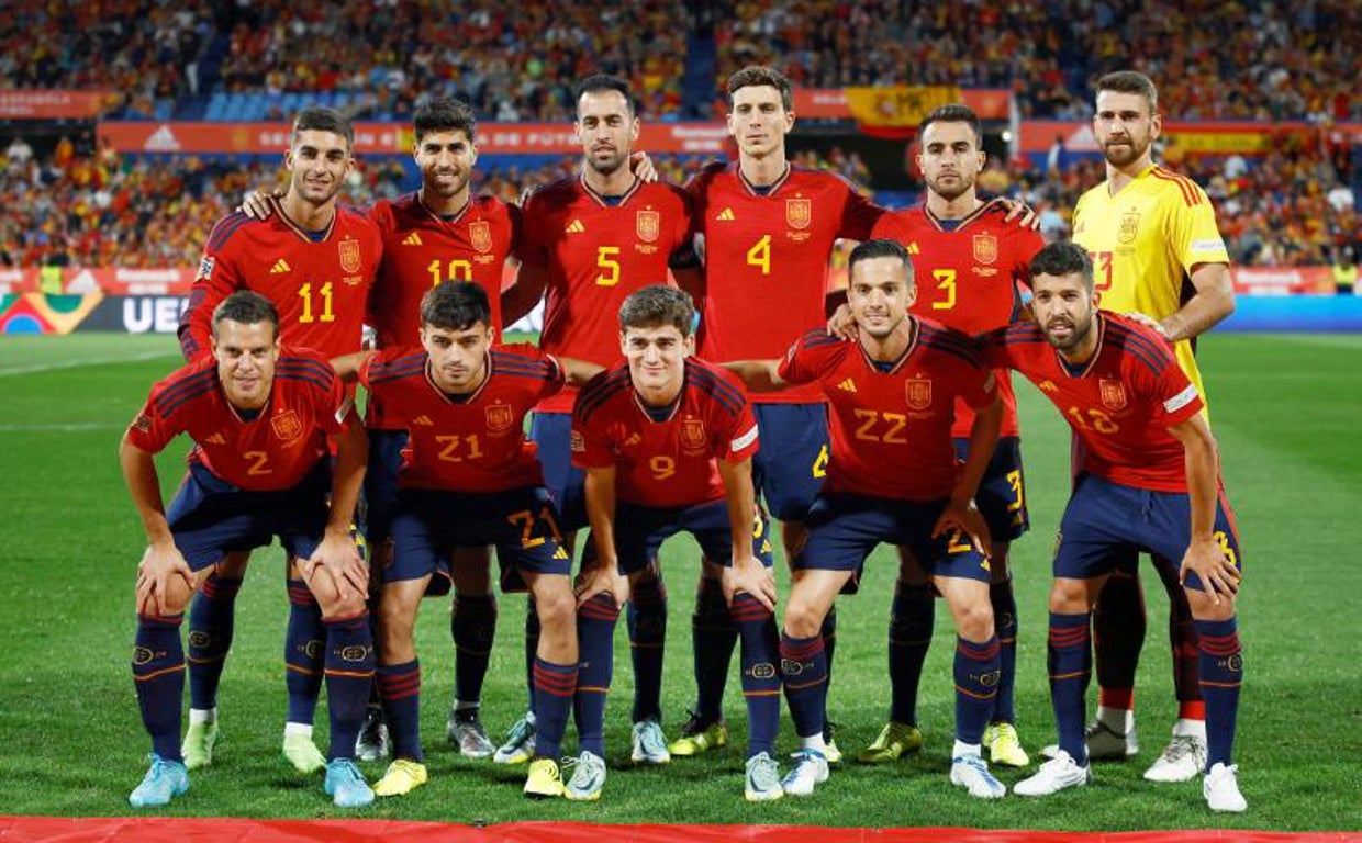 Once de España en La Romareda, el pasado mes de septiembre