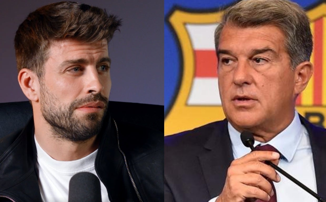 Gerard Piqué y Joan Laporta