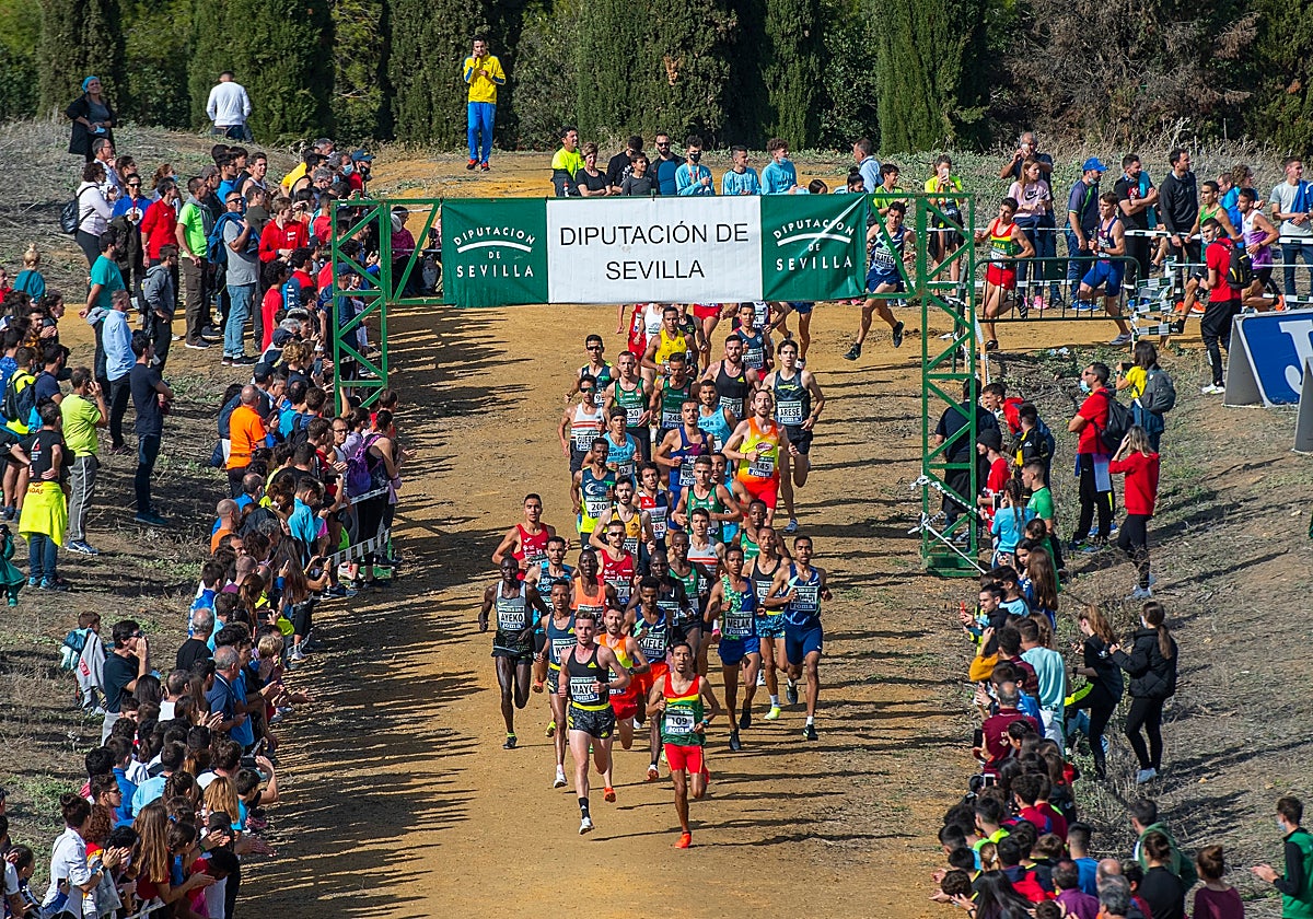 Corredores en el Cross de Itálica de 2021
