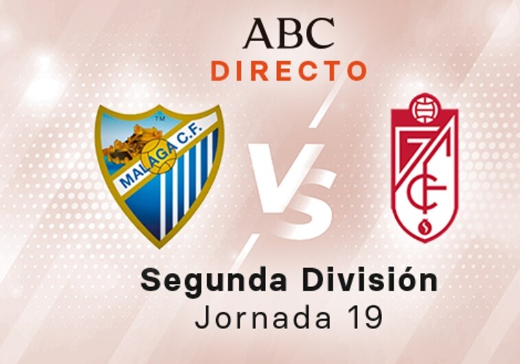 Málaga - Granada en directo hoy: partido de la Liga SmartBank, jornada 19