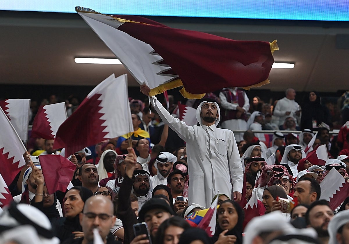 Aficionados en la ceremonia de inauguración del Mundial de Qatar 2022