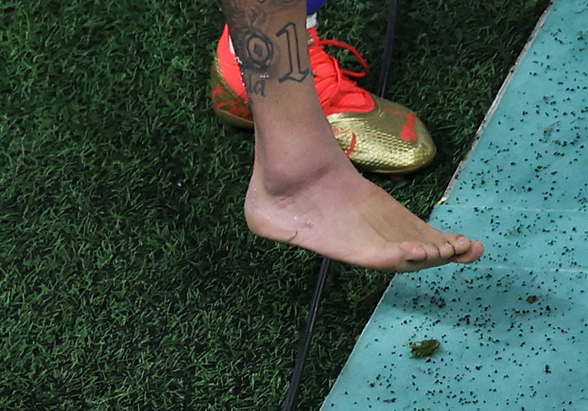 Así quedó el tobillo de Neymar tras el Brasil - Serbia