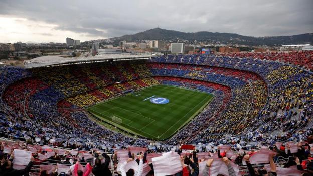 El Camp Nou, el día del Barcelona-Real Madrid